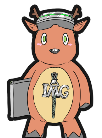 鹿のマスコットキャラクターです。